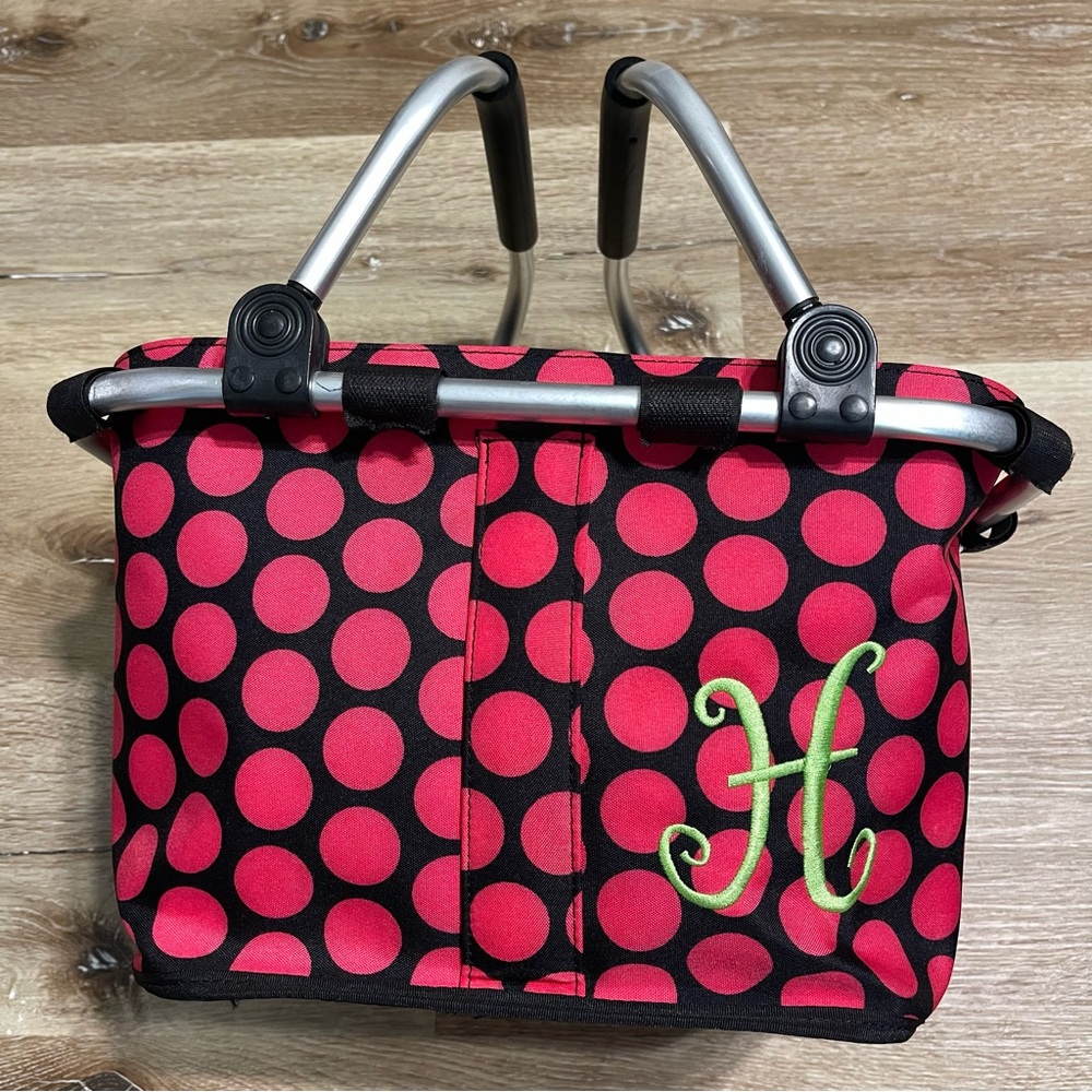 Collapsible Aluminum Frame Initial Embroider Polk… - image 1